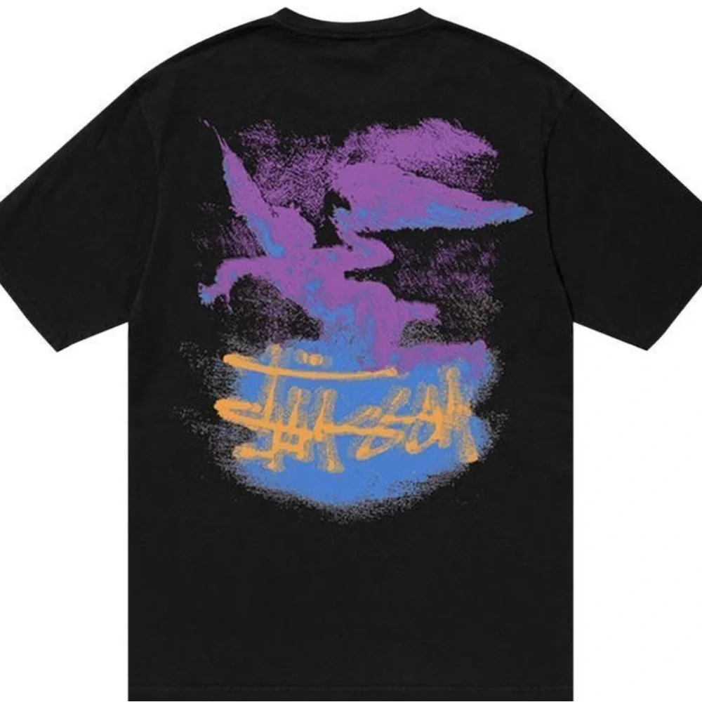 Last oneStussy fallen angels, graphic logo double side T-shirt, brand New medium